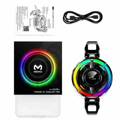 Picture of Memo CX15 Magnetic Phone Cooler Portable Semiconductor RGB Gaming Cooler for iPhone Android Mobile Phone Fast Cooling Magnetic