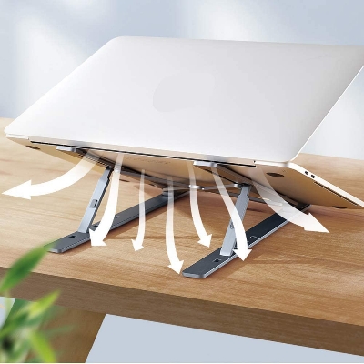 Picture of Laptop Stand Aluminum Alloy Adjustable Multi-angle Laptop Stand 10-17 inch Tab  Notebook laptop stand