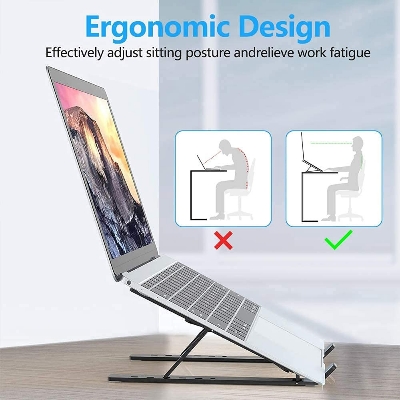 Picture of Laptop Stand Aluminum Alloy Adjustable Multi-angle Laptop Stand 10-17 inch Tab  Notebook laptop stand