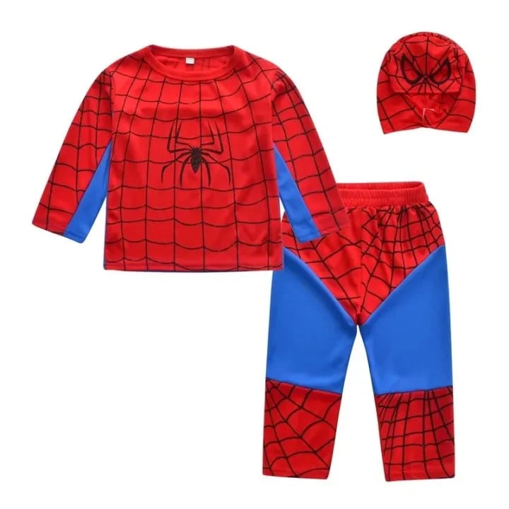 Picture of Spiderman Costume for Kids - Superhero Spiderman Dress for Boys & Girls - Multicolor