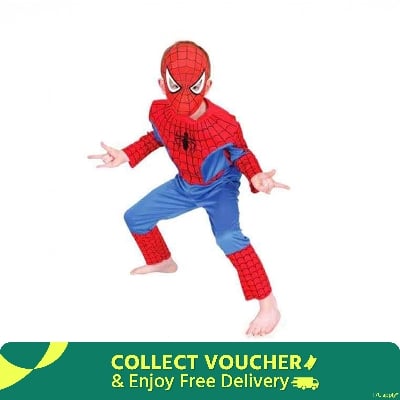 Picture of Spiderman Costume for Kids - Superhero Spiderman Dress for Boys & Girls - Multicolor