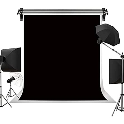 Picture of Black Screen 5x7 feet Backdrop Background for Photography Professional Video Studio Portrait Clothing Curtain