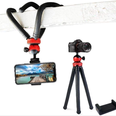 Picture of Portable Flexible Octopus Travel Tripod For Mobile & DSLR - Black