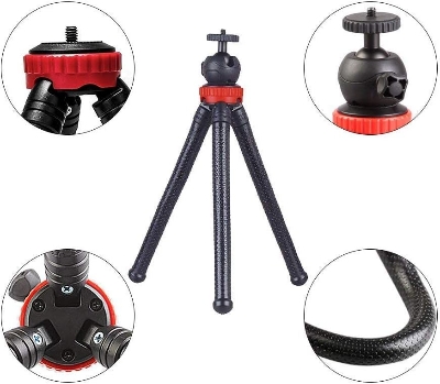 Picture of Portable Flexible Octopus Travel Tripod For Mobile & DSLR - Black