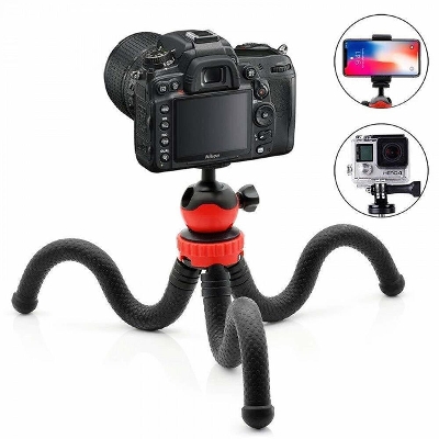 Picture of Portable Flexible Octopus Travel Tripod For Mobile & DSLR - Black