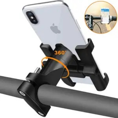 Picture of Metal Bike Mobile Holder For mobile phone bracket motorcycle bicycle takeaway rider -Black Easy to Use and Maintain-(03-H1 Stand)