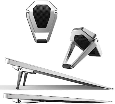 Picture of Metal Foldable Laptop Stand Universal Non-slip Bracket Support for Macbook Pro Air Lenovo Notebook Laptops Mount Holder Feets - Silver
