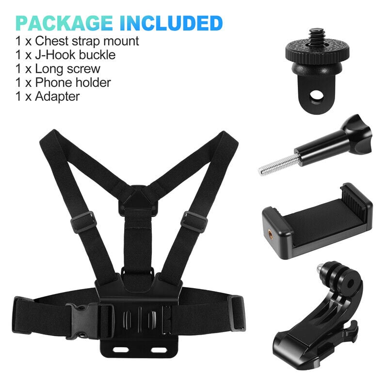 Picture of Chestmount strap for mobile smart phones and action camera - Black