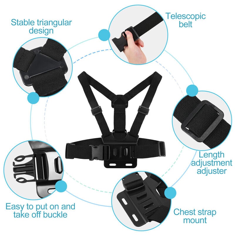 Picture of Chestmount strap for mobile smart phones and action camera - Black