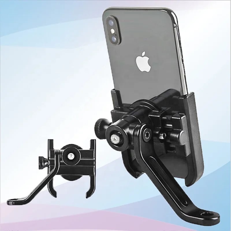 Picture of 03-H2 High Quality Metal bike Mobile Holder Motorcycle Mobile Phone Bracket Mountain Bike Aluminum Alloy Mobile Phone Holder Mobile Stand - Black