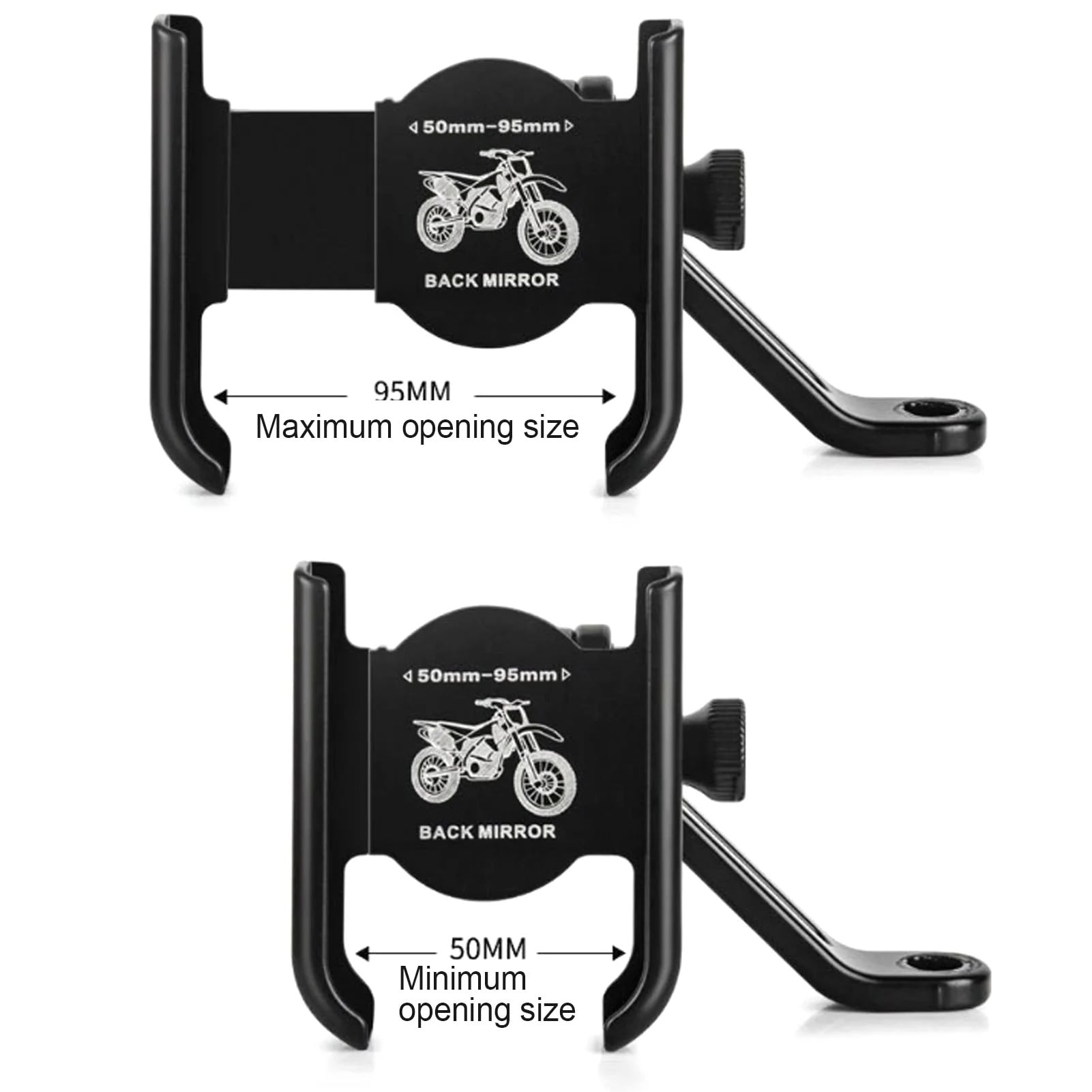 Picture of 03-H2 High Quality Metal bike Mobile Holder Motorcycle Mobile Phone Bracket Mountain Bike Aluminum Alloy Mobile Phone Holder Mobile Stand - Black