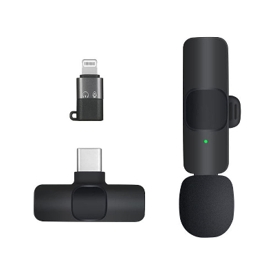 Picture of K8 Wireless Microphone Professional Lapel Lavalier Microphone Remove Noise For Type C Microphone