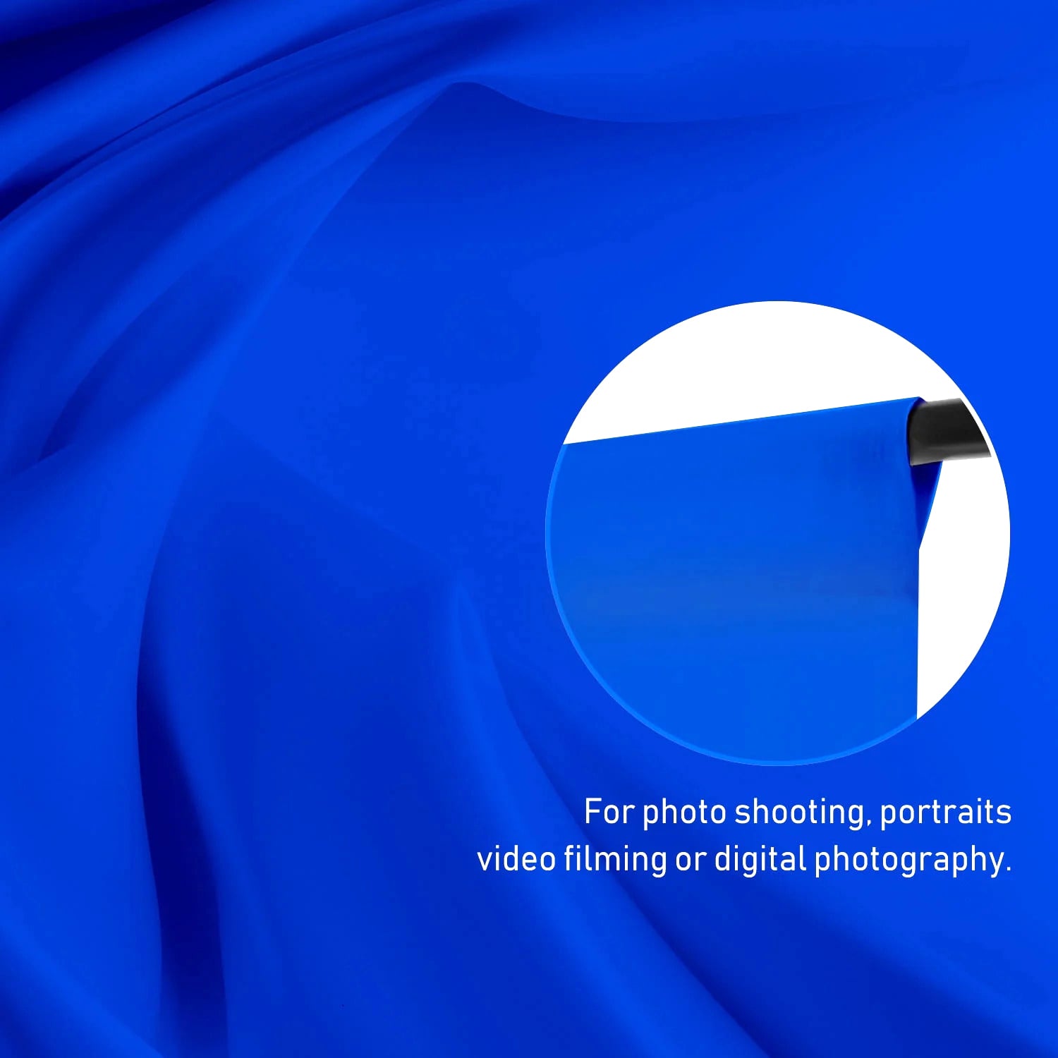Picture of Blue Screen 5x7 feet Backdrop Background For Photography without stand 5x7 ft Background Screen, perfect for television, video production - Blue