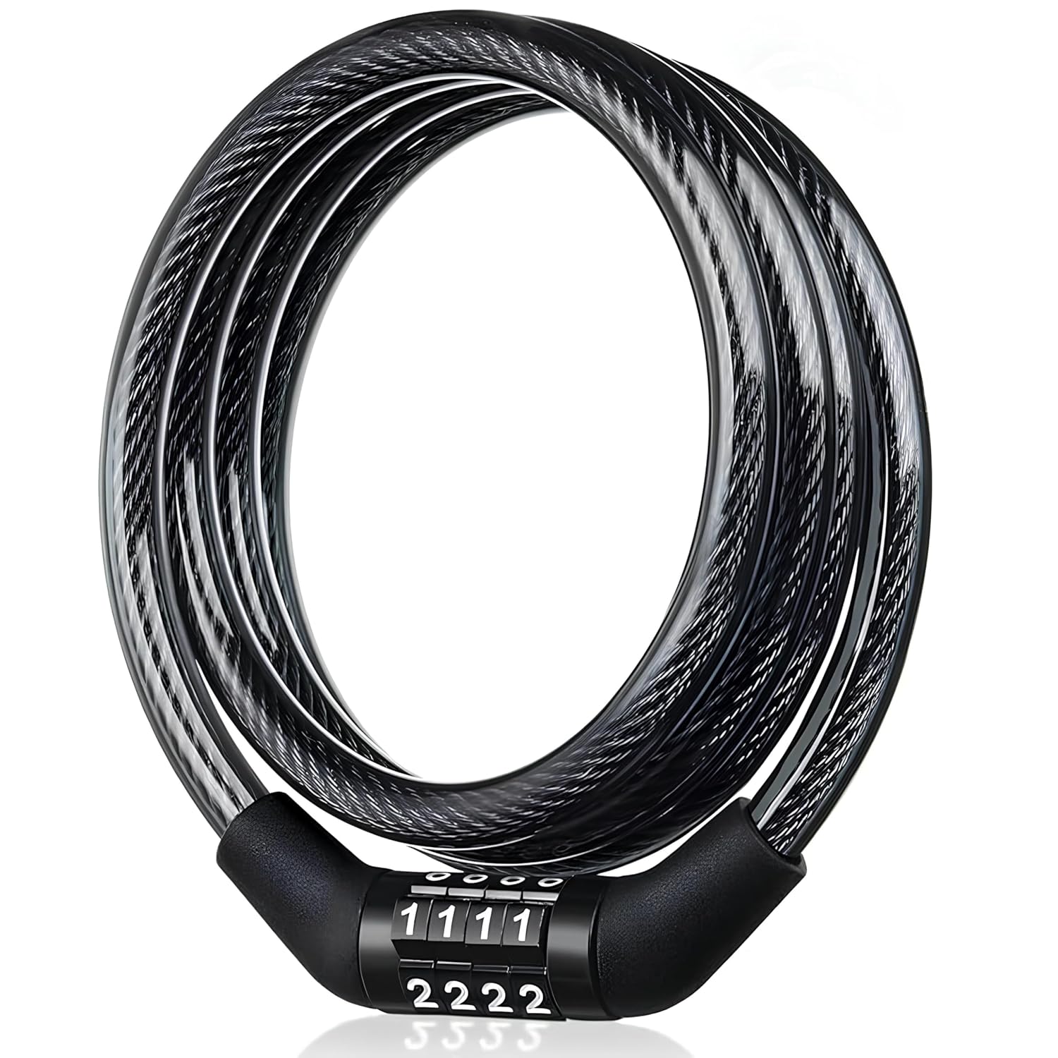 Picture of 4 digit set password safety helmet lock - cycle accessories - Black