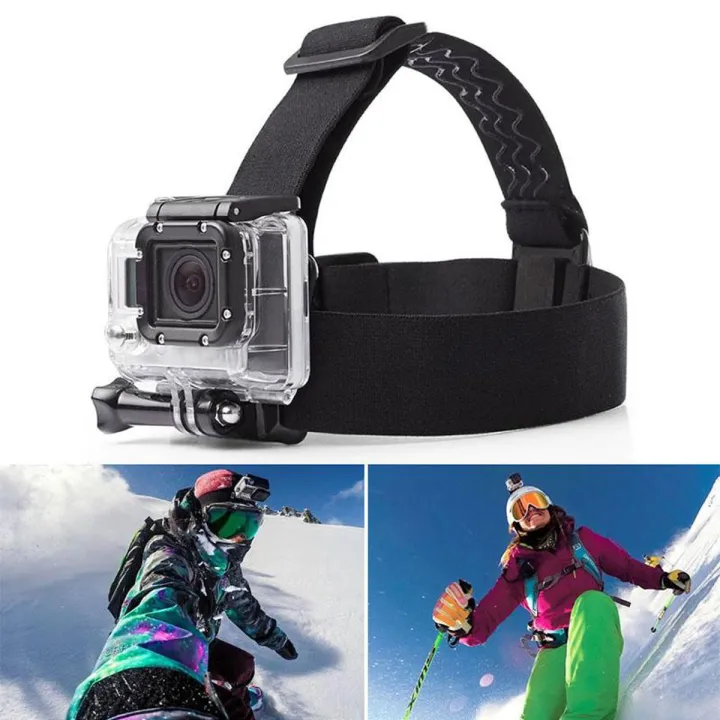 Picture of Action Camera Head Strap Mount – Adjustable Headband for GoPro & Sport Cameras - Black