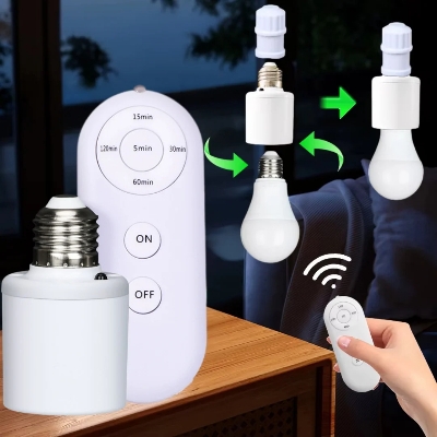 Picture of Wireless Remote Control Lamp Light Holder Easy Plug & Play Light Control