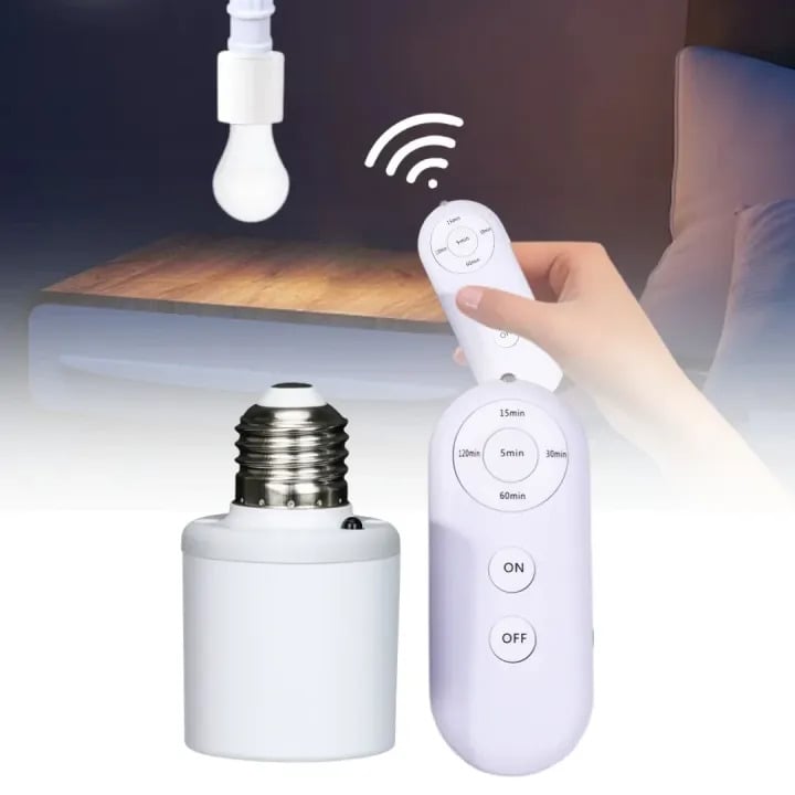 Picture of Wireless Remote Control Lamp Light Holder Easy Plug & Play Light Control