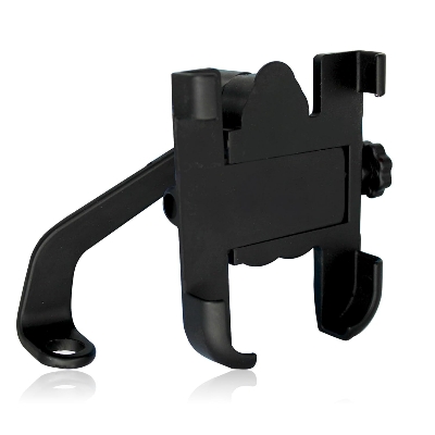 Picture of Aluminum Alloy Adjustable Bike Mobile Phone Holder Full Metal bike Motorcycle Mobile Holder Phone Bracket Mountain Bike Mobile Stand C2 - Black