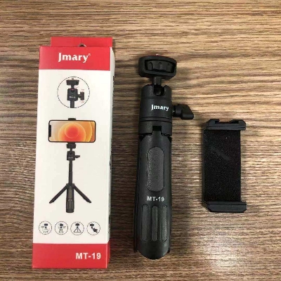 Picture of JMARY Phone Tripod MT-19, 360 degree Rotation Phone Holder Portable Live Photo Tripod for Vlogging/Live Streaming - Black