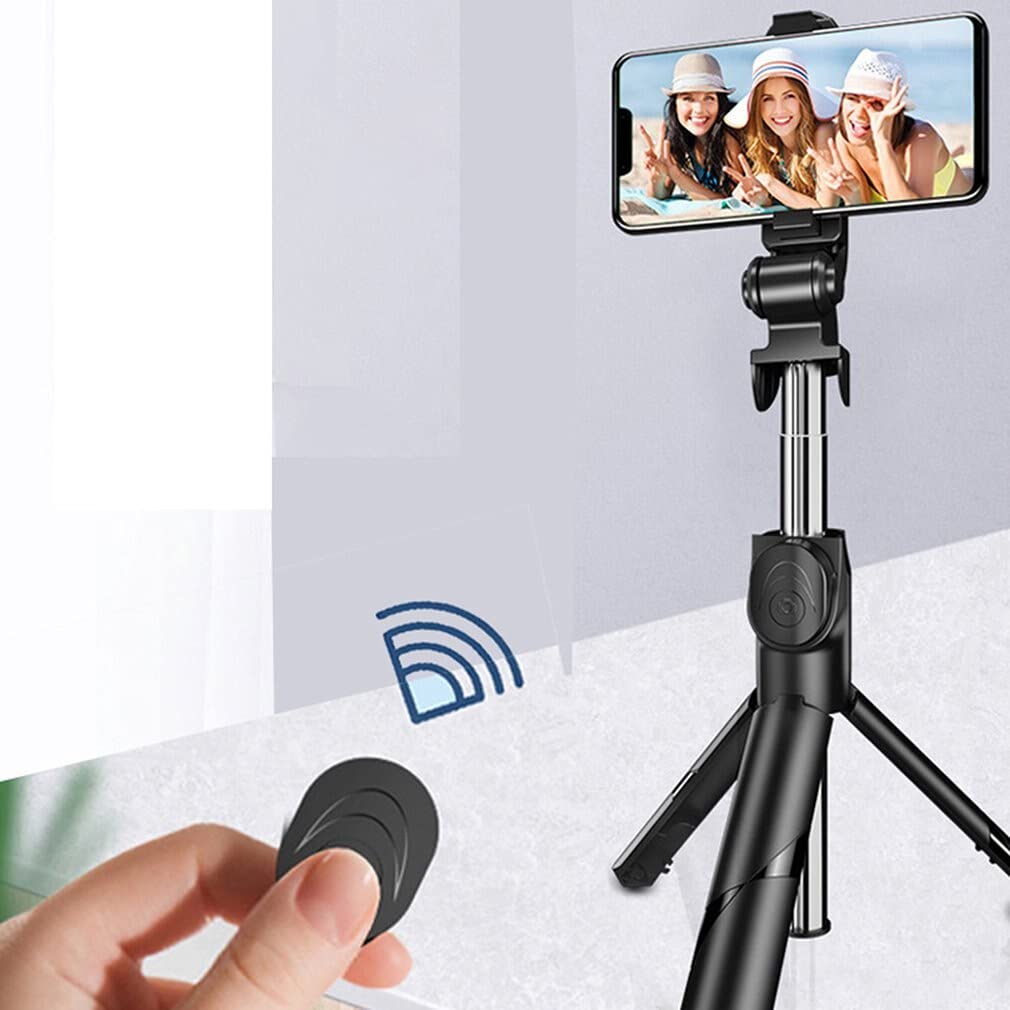 Picture of Stand XT-02/ Aluminium Alloy Bluetooth Remote Control Selfie Stick - Black
