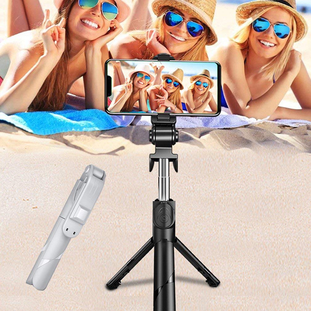 Picture of Stand XT-02/ Aluminium Alloy Bluetooth Remote Control Selfie Stick - Black
