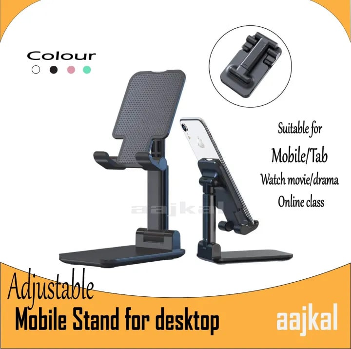 Picture of Foldable Adjustable Stand Holder for Smartphone - White - T1-Black
