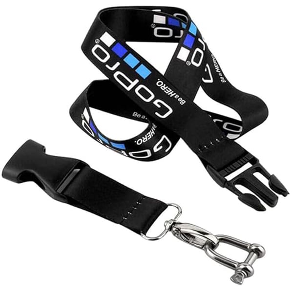 Picture of GoPro Neck Mount Strap – Adjustable Lanyard for Action Camera | Hands-Free POV Holder (Black) - Black