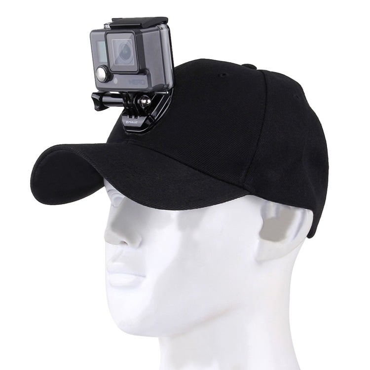 Picture of GoPro Hat Mount – Adjustable Cap Camera Holder with J Hook | Hands-Free Use - Black