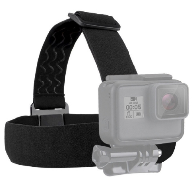 Picture of Head Mounted Phone Holder Strap – Adjustable Head Band with Clip | Compatible with iPhone, Samsung, GoPro, Insta360 & DJI Action Camera - Black