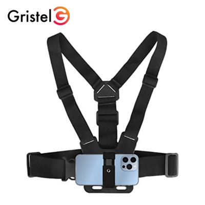 Picture of GoPro Chest Mount Strap – Adjustable Action Camera Harness with J-Hook | Compatible with DJI Osmo Action, Insta360 & Smartphones - Black