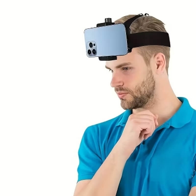 Picture of Adjustable Head-mounted Phone Camera Fixed Stand First Person Viewing Angle Shooting Video Camera Live - Black