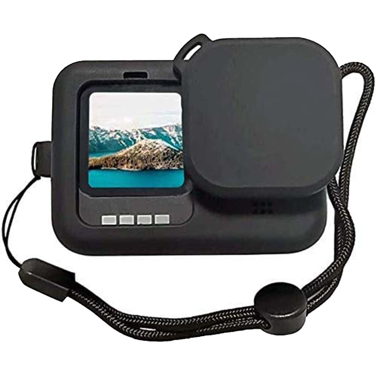 Picture of Premium Silicone Cover for GoPro Hero 13/12/11/10/9 Black - Anti-Scratch Protection - Black