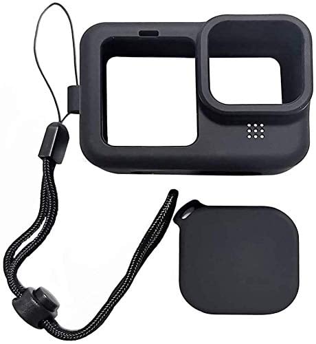 Picture of Silicone Protective Case for GoPro Hero 13, 12, 11, 10, 9 Black | Soft Rubber Cover with Lanyard - Black