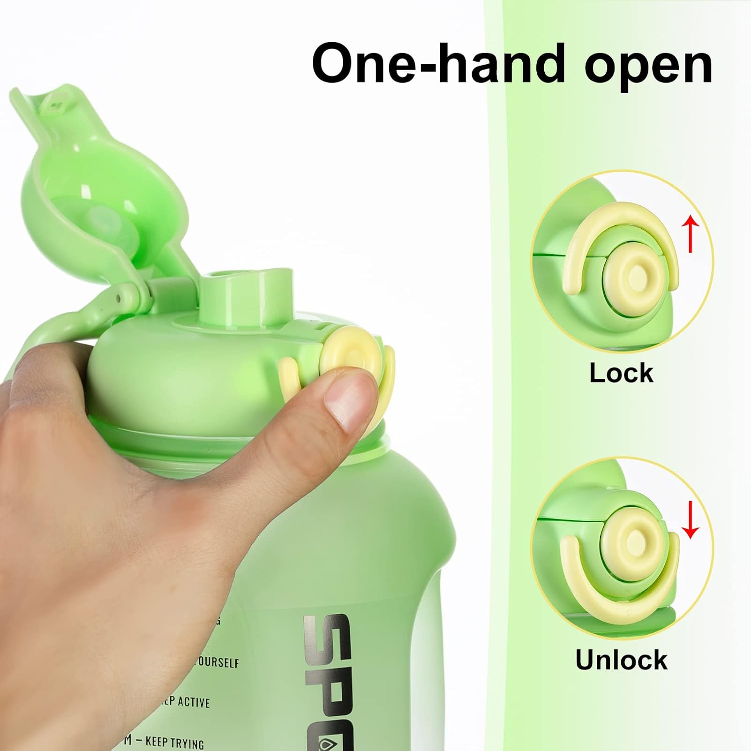 Picture of ProX Large Capacity High Quality Plastic Water Bottle -Green-2600ml