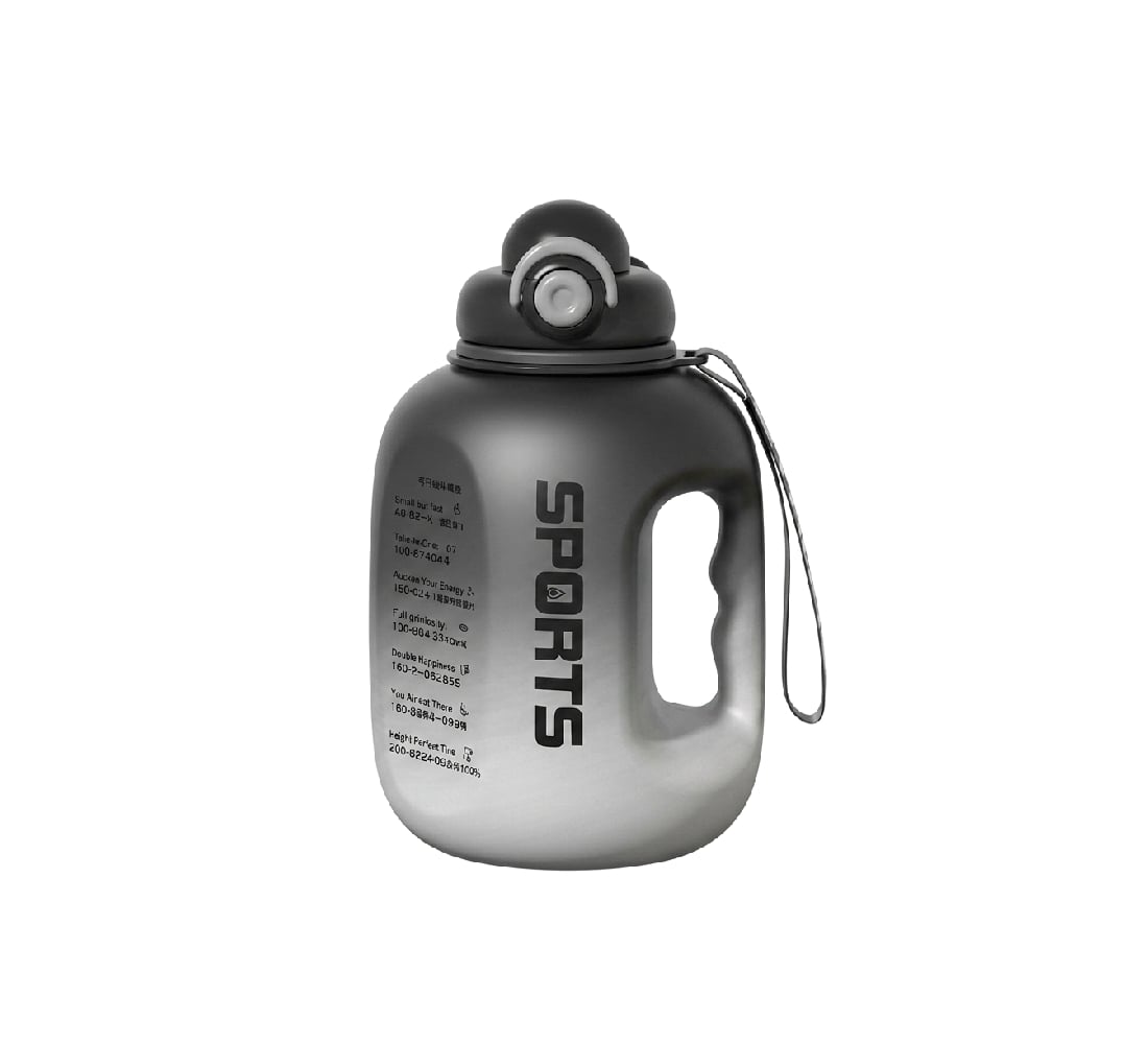 Picture of ProX Large Capacity High Quality Plastic Water Bottle -Black-2600ml