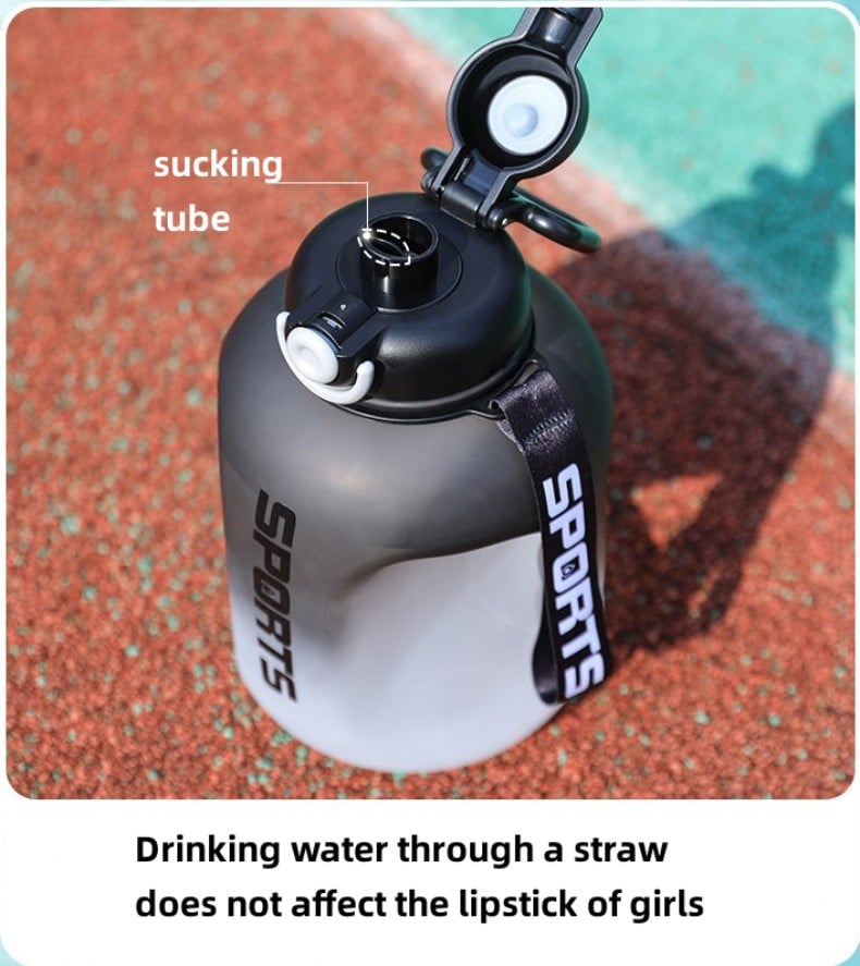 Picture of ProX Large Capacity High Quality Plastic Water Bottle -Black-2600ml