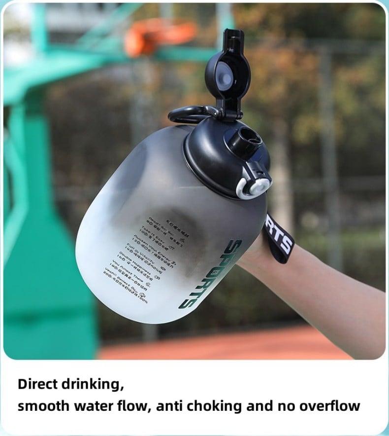 Picture of ProX Large Capacity High Quality Plastic Water Bottle -Black-2600ml