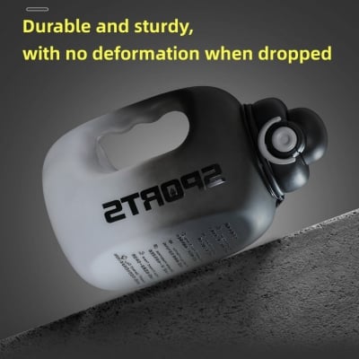 Picture of ProX Large Capacity High Quality Plastic Water Bottle -Black-2600ml