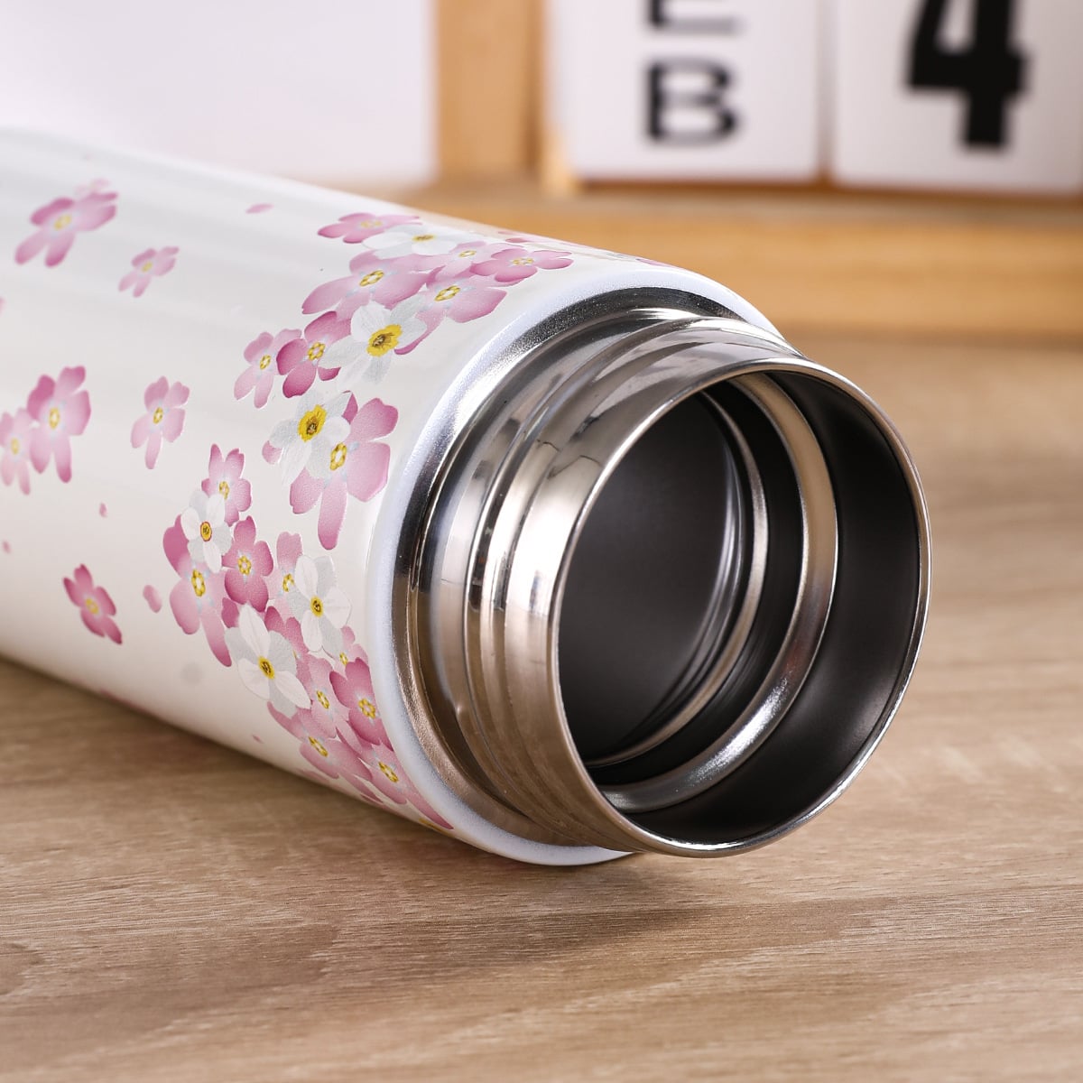 Picture of 300ml High Quality SS Thermos Water Bottle -Pink Flower