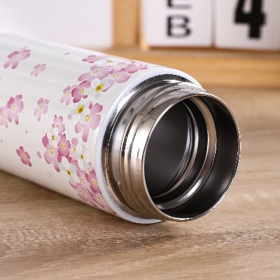 Picture of 300ml High Quality SS Thermos Water Bottle -Pink Flower