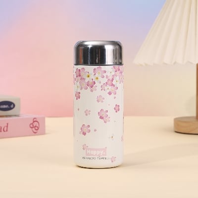 Picture of 300ml High Quality SS Thermos Water Bottle -Pink Flower