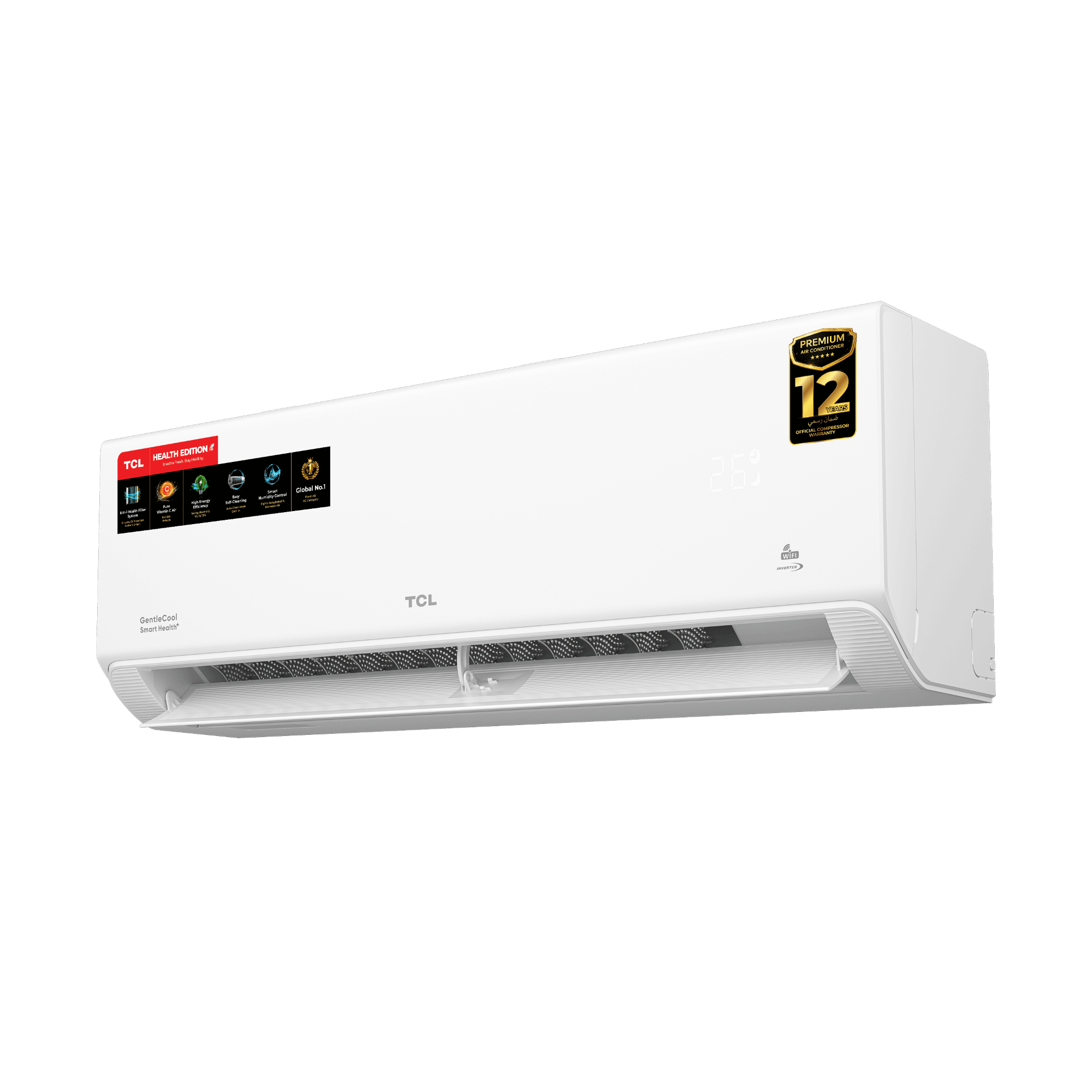 Picture of TCL 1 Ton GentleCool Smart Health+ Full DC Inverter AC | WiFi Control (TAC-12CSD/TPH21)