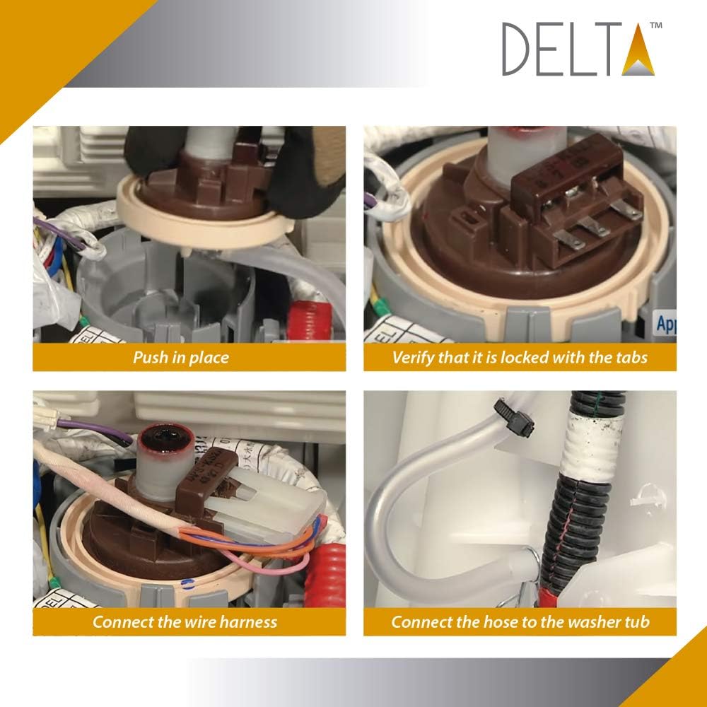 Washing Machine Sensor Water Level Sensor. Washer Pressure Sensor Washer, Water Level Pressure Sensor Compatible with LG