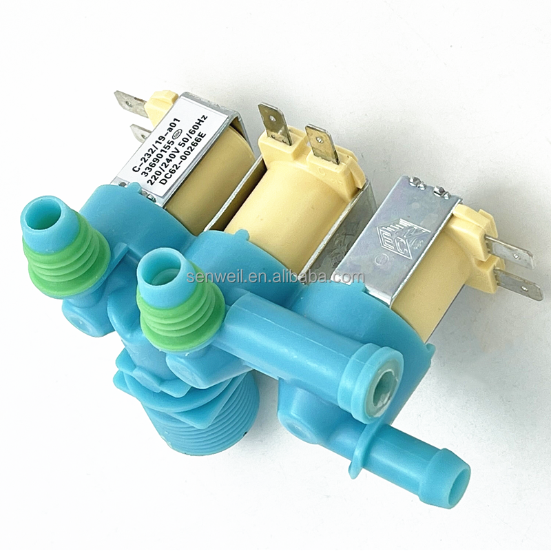 Picture of washing machine water inlet valve, water inlet valve, washing machine Solenoid Valve three-way 220V AC