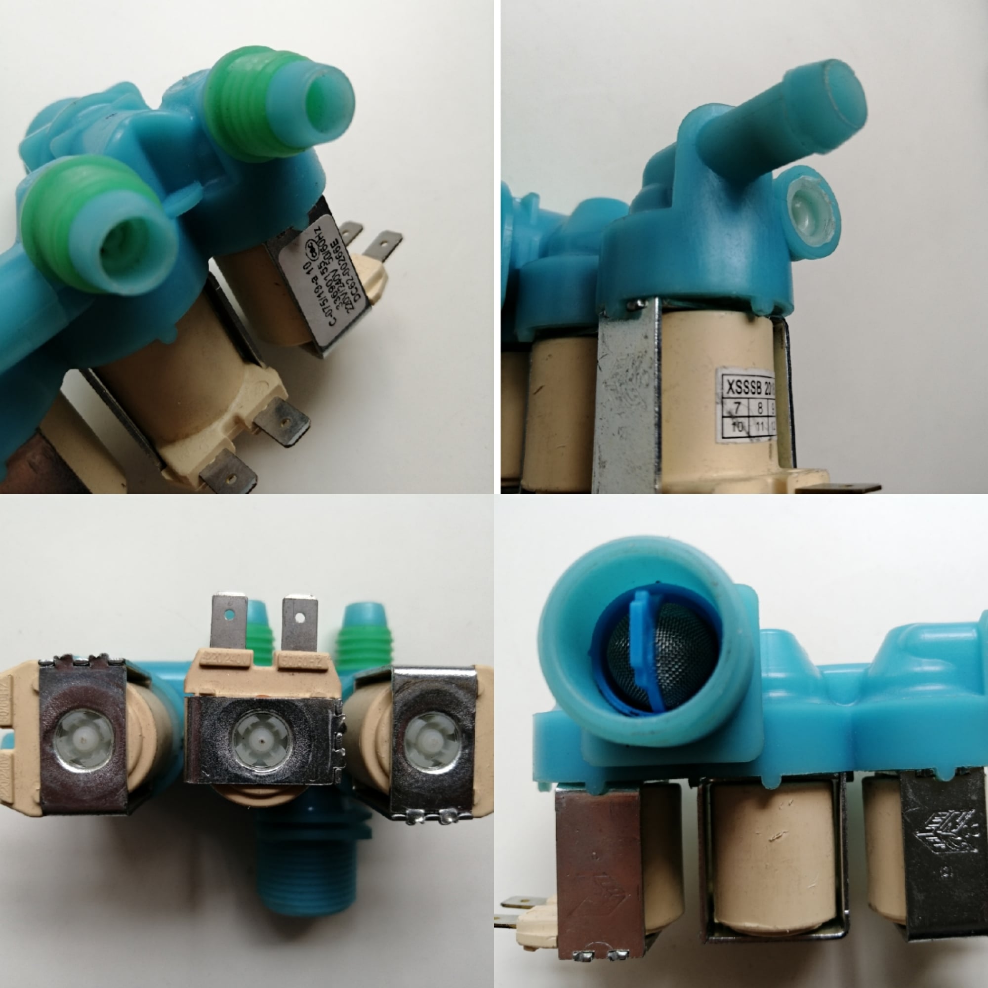 Picture of washing machine water inlet valve, water inlet valve, washing machine Solenoid Valve three-way 220V AC