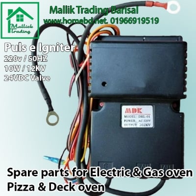 Electric Pulse Sparker Igniter. Gas Oven Pulse Ignition Controller. Pizza oven, Deck oven, Gas Oven, Gas Oven Stove Cooker and Fryer. Universal. White for Gas Stove and Oven Ignition Card Box Piezo Ignitor Part Circuit.