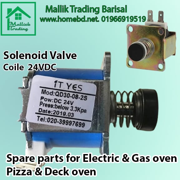 Pizza oven, Deck oven, Gas Oven, Gas Oven Stove Cooker and Fryer. Universal Solenoid Valve 24VDC. High Quality and Pressure Control Safety, Lpg Gas Solenoid Regulator Valve
