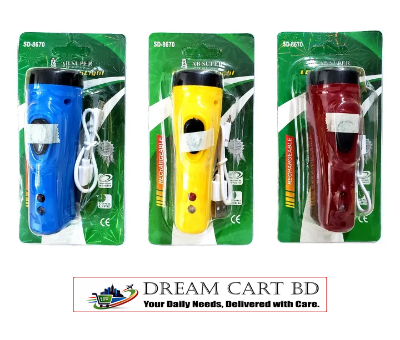 Picture of Ridak SD-8670 Rechargeable LED Flashlight Torch – High Power Long Range Torch with 18650 Battery for Camping & Emergency, Ridak SD-8670, Ridak Torch, Rechargeable LED Flashlight, SD8670 Torch, 18650 Battery Torch, High Power Torch, Long Range Flashlight, USB Rechargeable Torch, Super Bright LED Torch, Emergency Torch