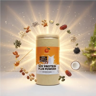 Picture of Organicoo Soy Protein Milk Powder – Seeds, Nuts & Dates Blend, Vegan, Low Fat, Natural Immunity Boost – 400g