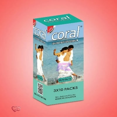 Picture of Coral Ultra Thin Extra Time Condom 10 Box (30 pcs)